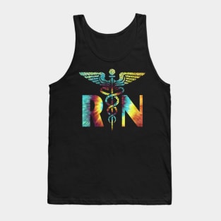 Lovely RN Registered Nurse Tie Dye Tank Top